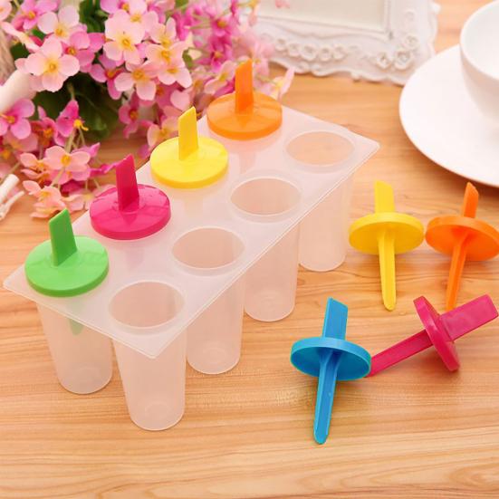 DIY Popsicle Mold Anti-deformed Reusable 8 Cavity Design Ice-lolly Maker Kitchen Tools