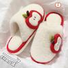 Bow cotton slippers couple indoor home winter warm thick bottom non-slip stepping on shit fluffy slippers winter