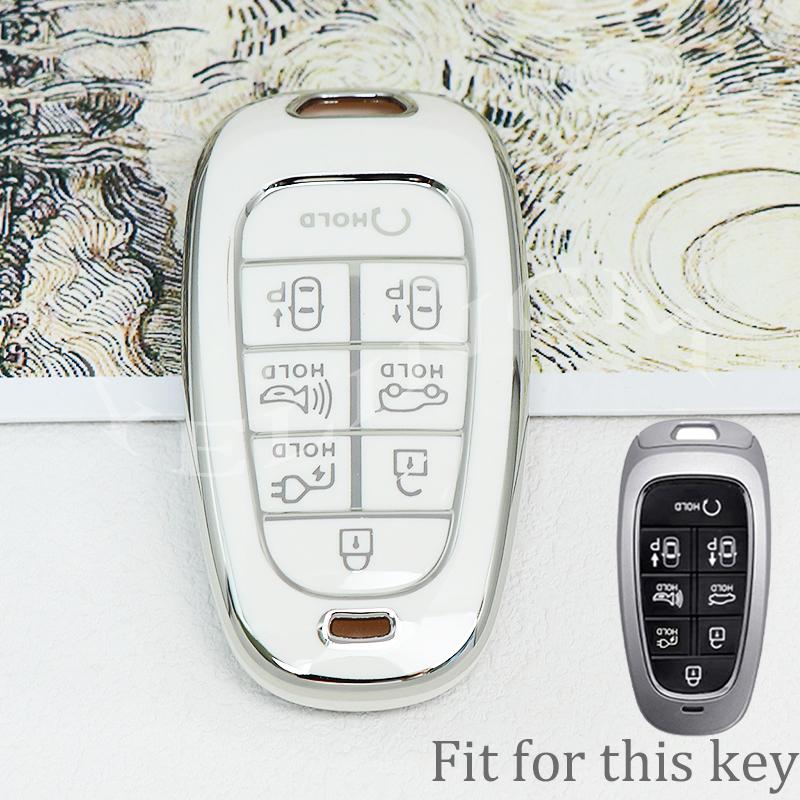 4 5 6 7 8 Button Car Key Cover Auto Shell Fob Case Keychain For Hyundai Santa Fe Tucson Nexo Nx4 Atos Solaris Prime