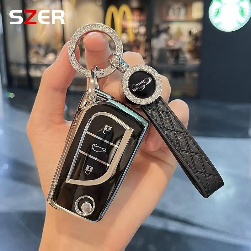 

TPU Car Key Case Cover Fob Shell For Keyachain Toyota Corolla Altis Auris Aygo Yaris Camry RAV4 Verso TC IM Shell Accessories