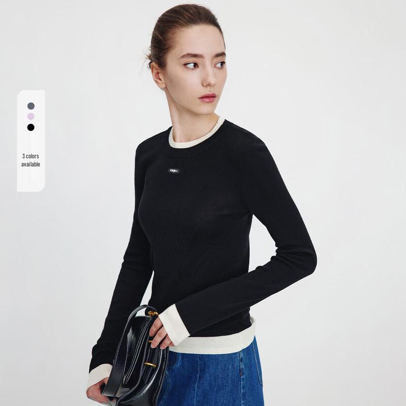 

Navigare Women s Autumn/Winter Solid Round Neck Sweater L