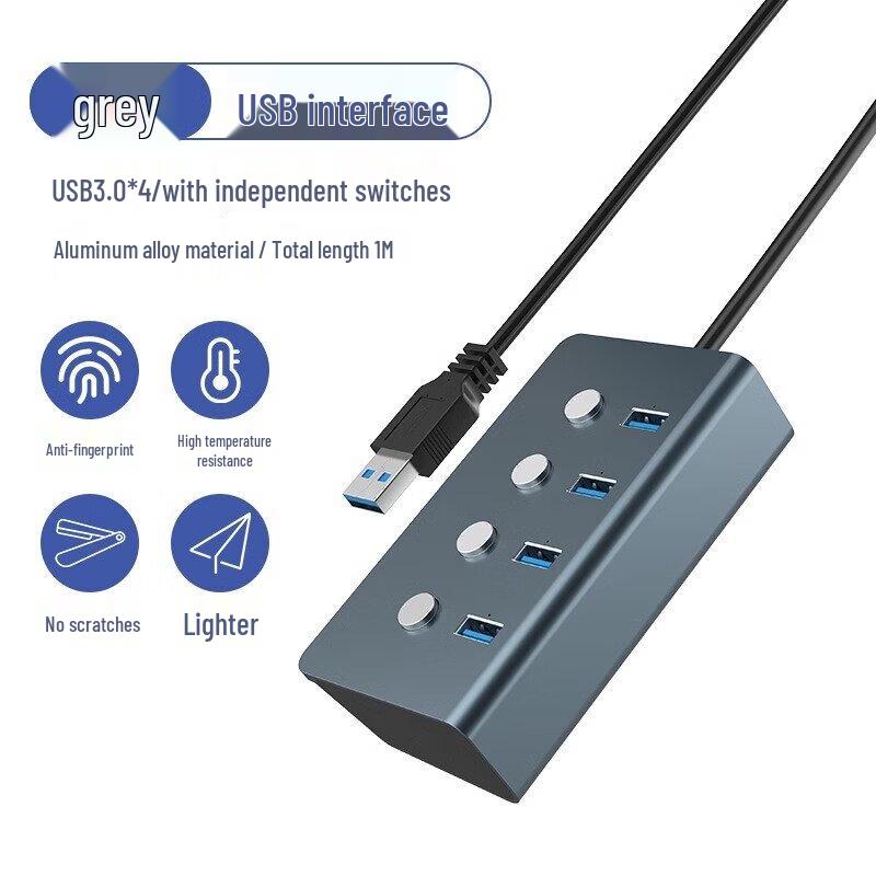 High-Speed USB 3.0 Hub with Individual Switches