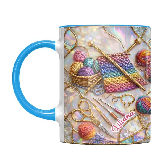 

325/450 мл В язання Шиття Інструменти Кавова Чашка з Ручкою Термостійка Керамічна Велика Ємність Чай Молоко Вода A