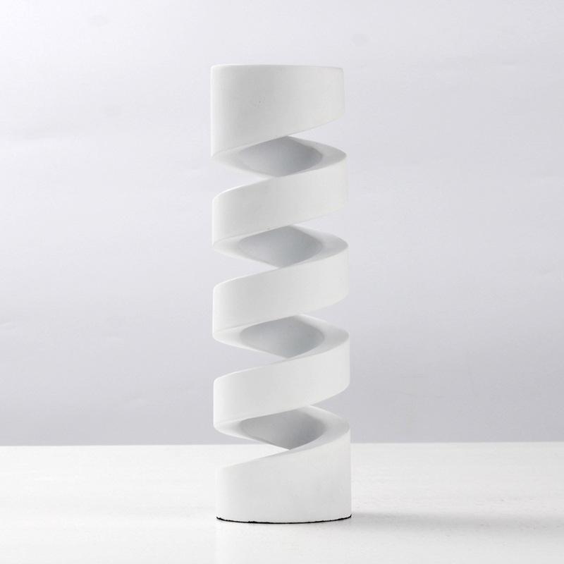 Simple, Light and Luxurious, Creative Art, Geometric Spiral Hollow Cylinder Ornaments, Model House Sales Office, Minimalist Soft Decorations