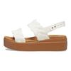 Sandálias de Plataforma Trançadas Brooklyn 4,5cm Femininas 'Branco Marrom'