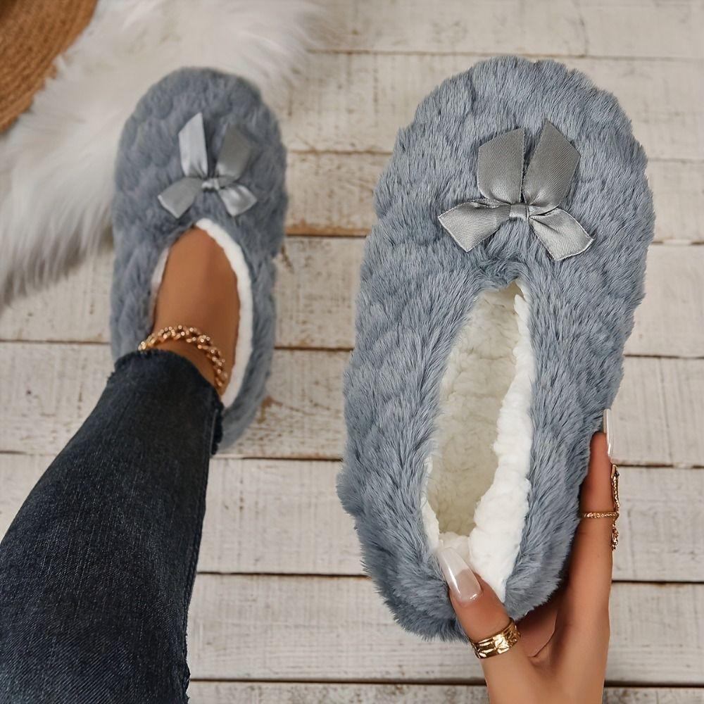 Heart Thicken Plush Socks Thermal Bow Sleeping Socks Simple Winter Floor Socks Girls