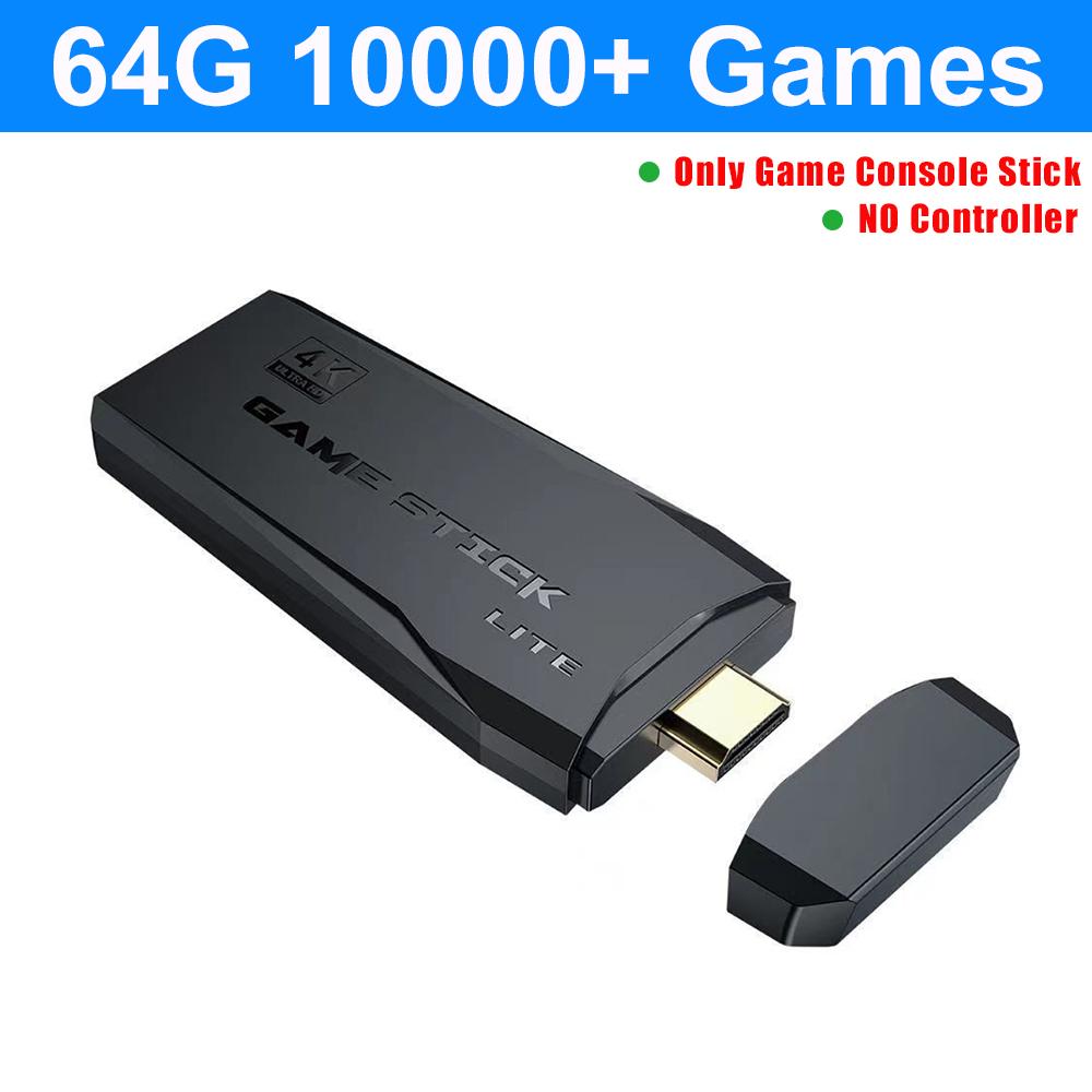 M16 Game Stick 4K Video Game Console TV HD 64GB 15000+ Games 2.4G Double Wireless Controller HDMI-Compatible 25 Emulators