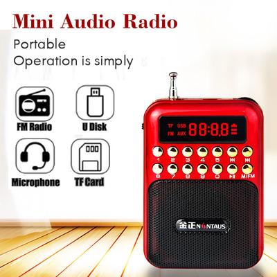 Mini  Pocket FM Radio MP3 Music Player Portable Radio Receiver Speaker Support TF Card USB Disk