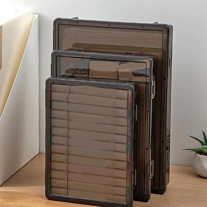 1Pc Document Organizer Box Household Certificate File A4 Box Important Information Registration Book Dust Proof Storage Case
