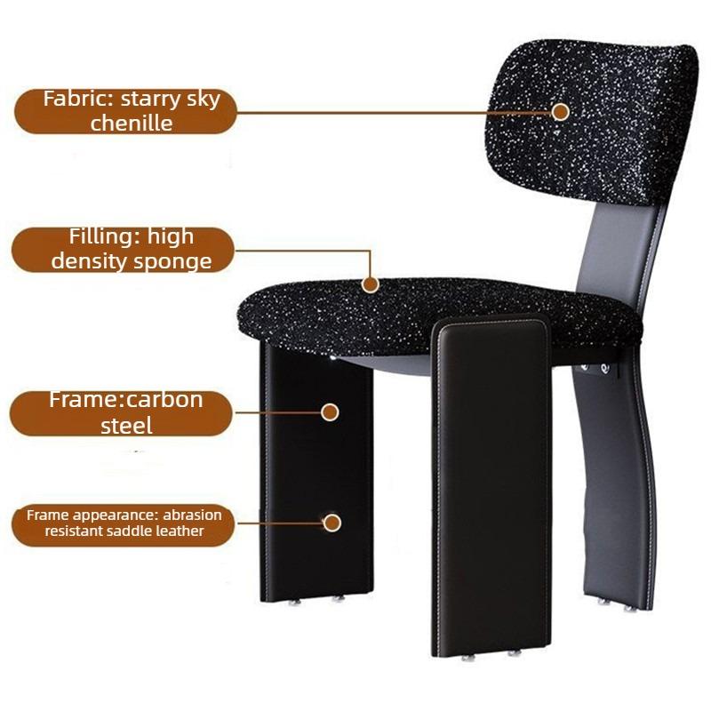 Modern Dining Chair Living Room Backrest Chairs Elegant Luxury Decorative Chair Aesthetic Relaxing Vanity Chairs Home Furniture
