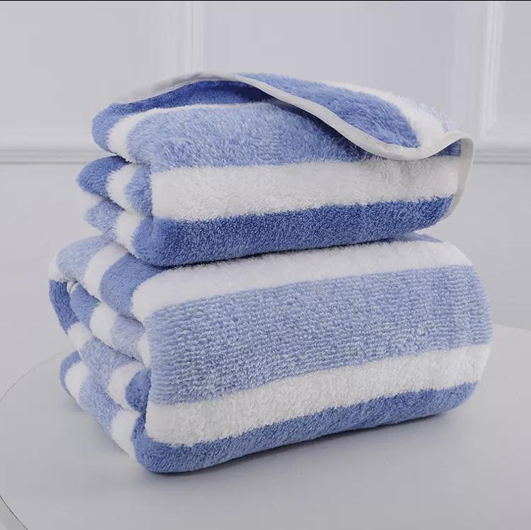 Coral Fleece Bath Towel Set for Men and Women