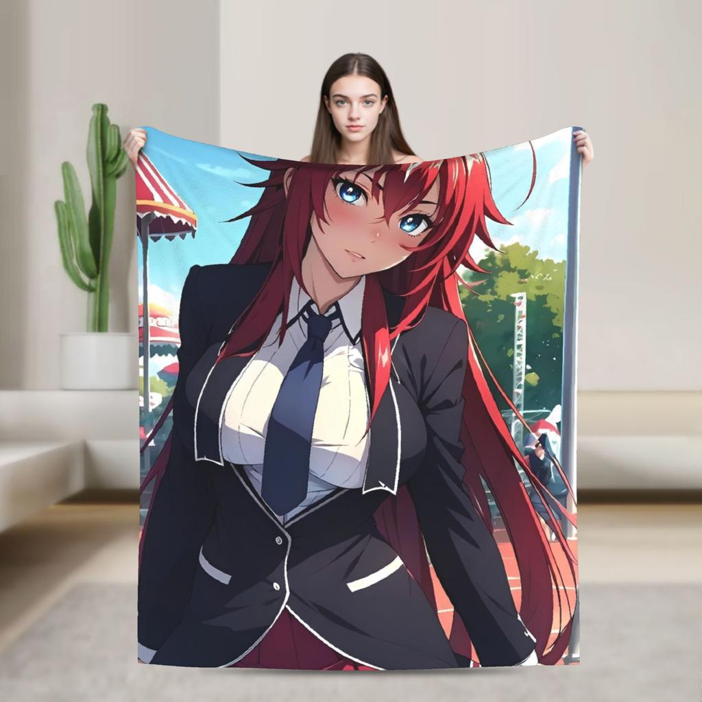 High School DxD  Blanket Quality Warm  Bedding Throws Winter Girls Boys Couch Bed Funny Bedspread