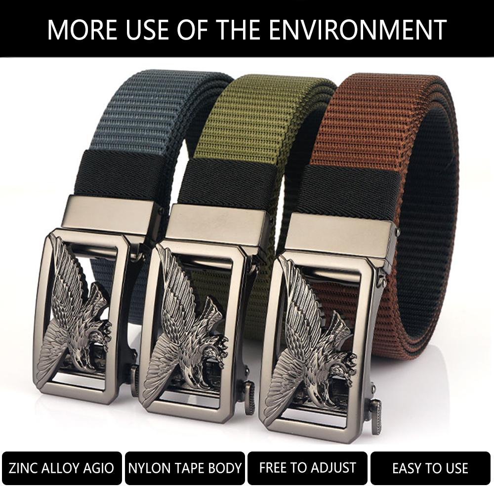 TUSHI New Tactical Belt for Men Tight Thick Nylon Casual Belt Alloy Ratchet Automatic Buckle Golf EDC Outdoor Military Belt Male