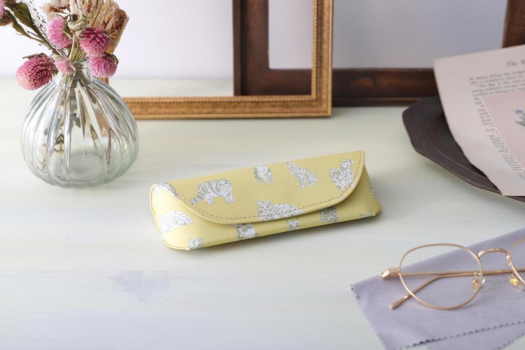 DDintex FLORET LONDON Brillenetui Miao 16 x 6 x 02, Gelb, 3,5 cm [Liberty-Druck]