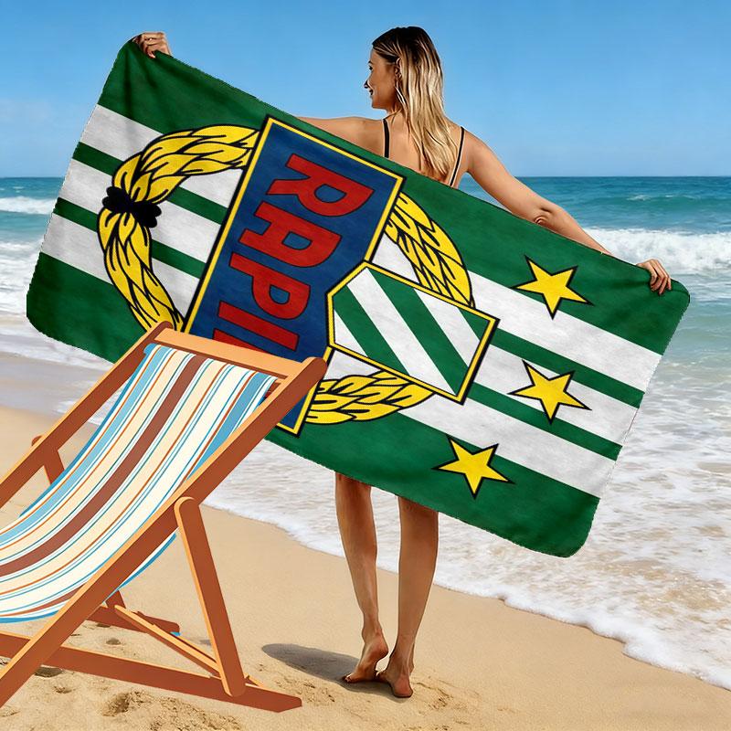 Toalla de Playa con Estampado del Logo del Rapid Viena, Toalla Grande Suave de Secado Rápido para Playa, Camping, Natación