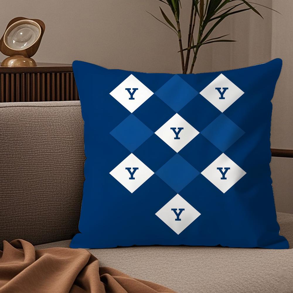 Y-Yale University Pillow Case Silky Elegant Comfort Sofa Bed Invisible Zipper