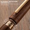 Luxury Fountain Pen Set 0.7mm Gold Plated Nibs Wooden Fountain Pens Rotating Cap 30ml Ink Great Holiday Gifts
