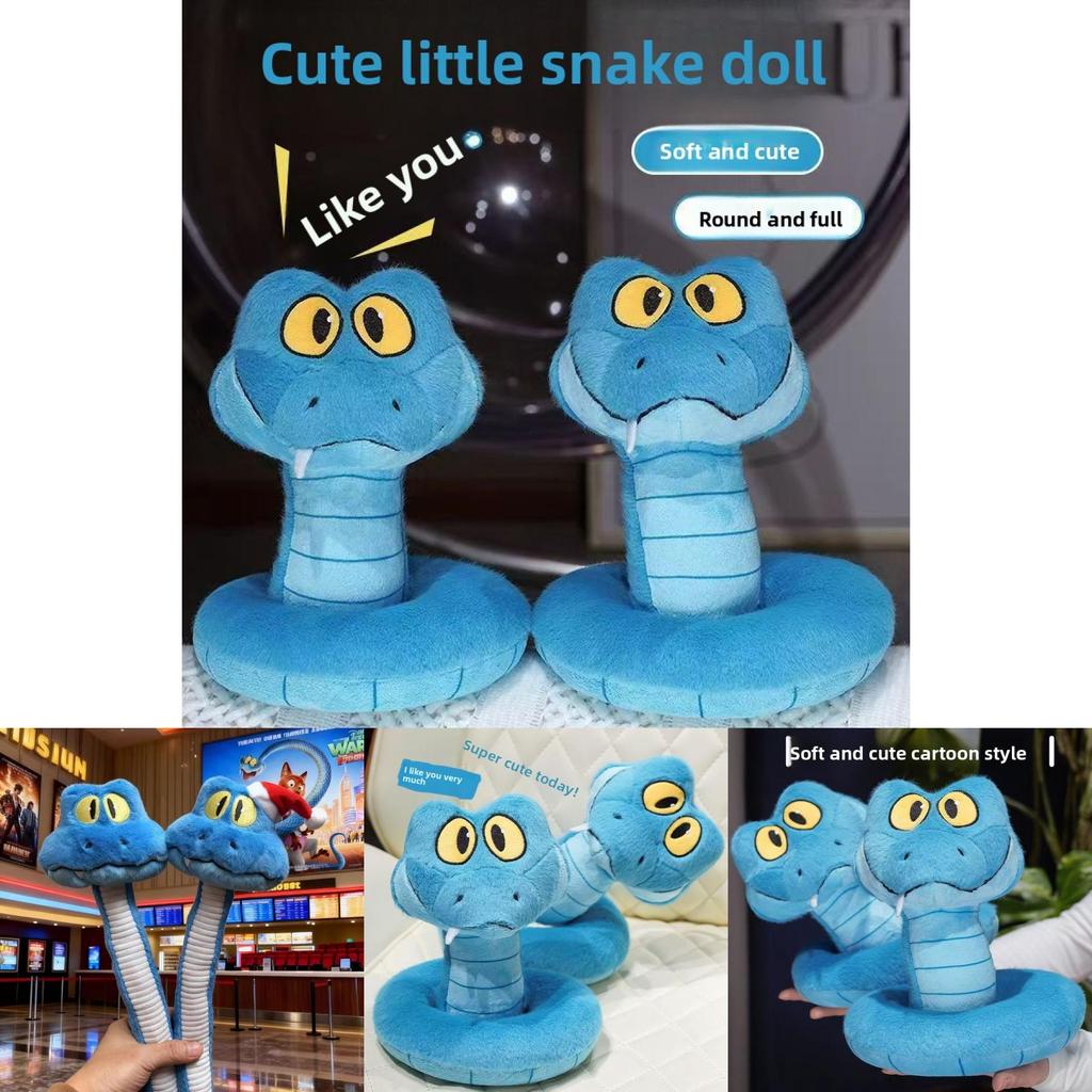 Plush Animal Kingdom Zootopia Gary Blue Snake Toy For Kids And Gifts