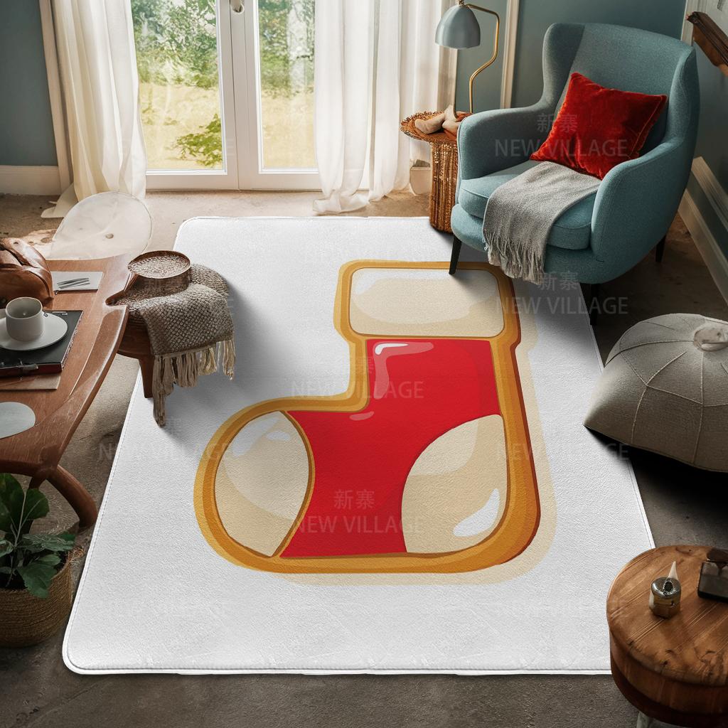 House Entrance Carpet Home Door Mat Living Room Bath Foot Bathroom Non-slip Water Absorption Rugs Bath Merry Christmas Winter