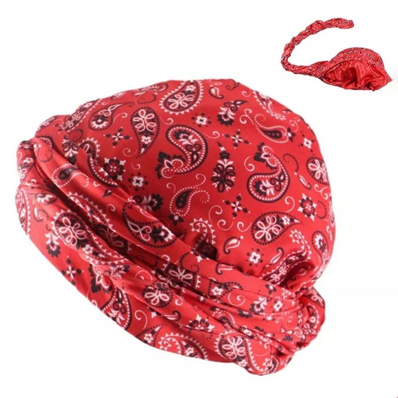 Men Women Paisley Print Headscarf Pirate Hat Outdoor Sport Cycling Bandana Sweat Absorbant Muslim Turban Bohe Style Head Wrap