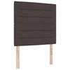 Box Spring Bed with Mattress Dark Brown 120 x 190 cm Fabric