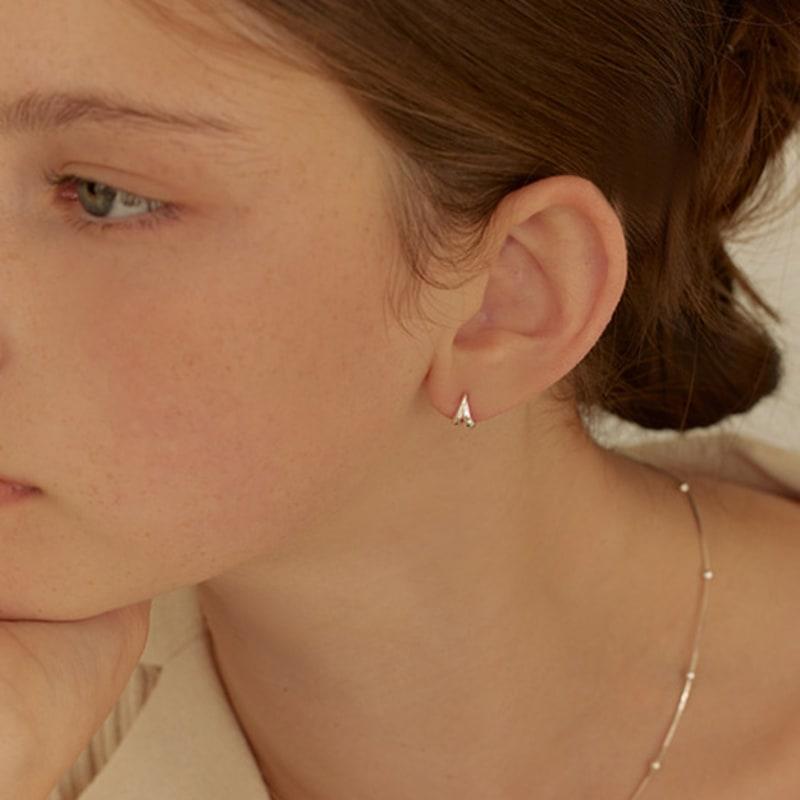 Lewe Two teardrop fit earring