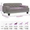 VidaXL Dog Bed Grey 70x45x30 Cm Faux Leather 171892