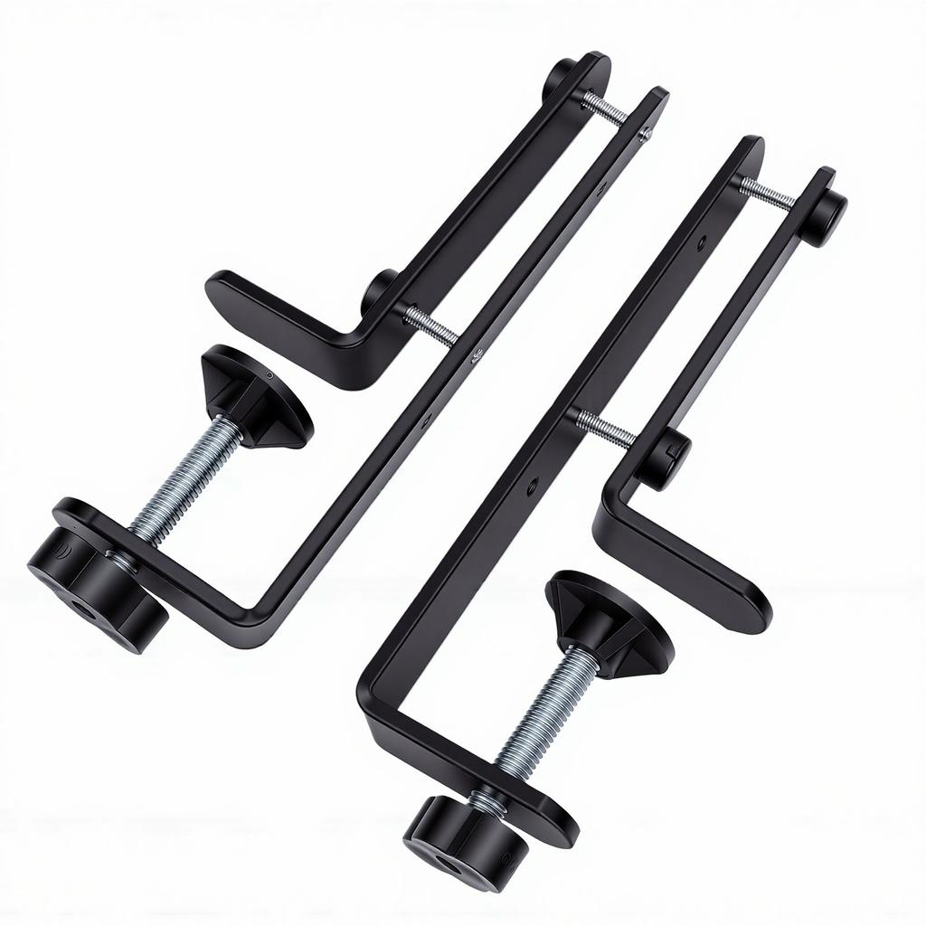 2PCS Desk Clamp Pegboard Fixing Bracket Adjustable Thickened Pegboard Mounting Bracket for Office Garage Kitchen Home