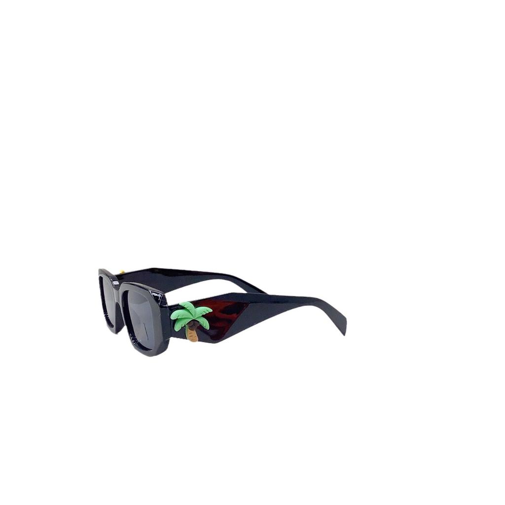 Diy Beach Children'S Sunglasses Girls Travel Eye Protection Sunshade Coconut Tree Cute Glasses Sunglasses