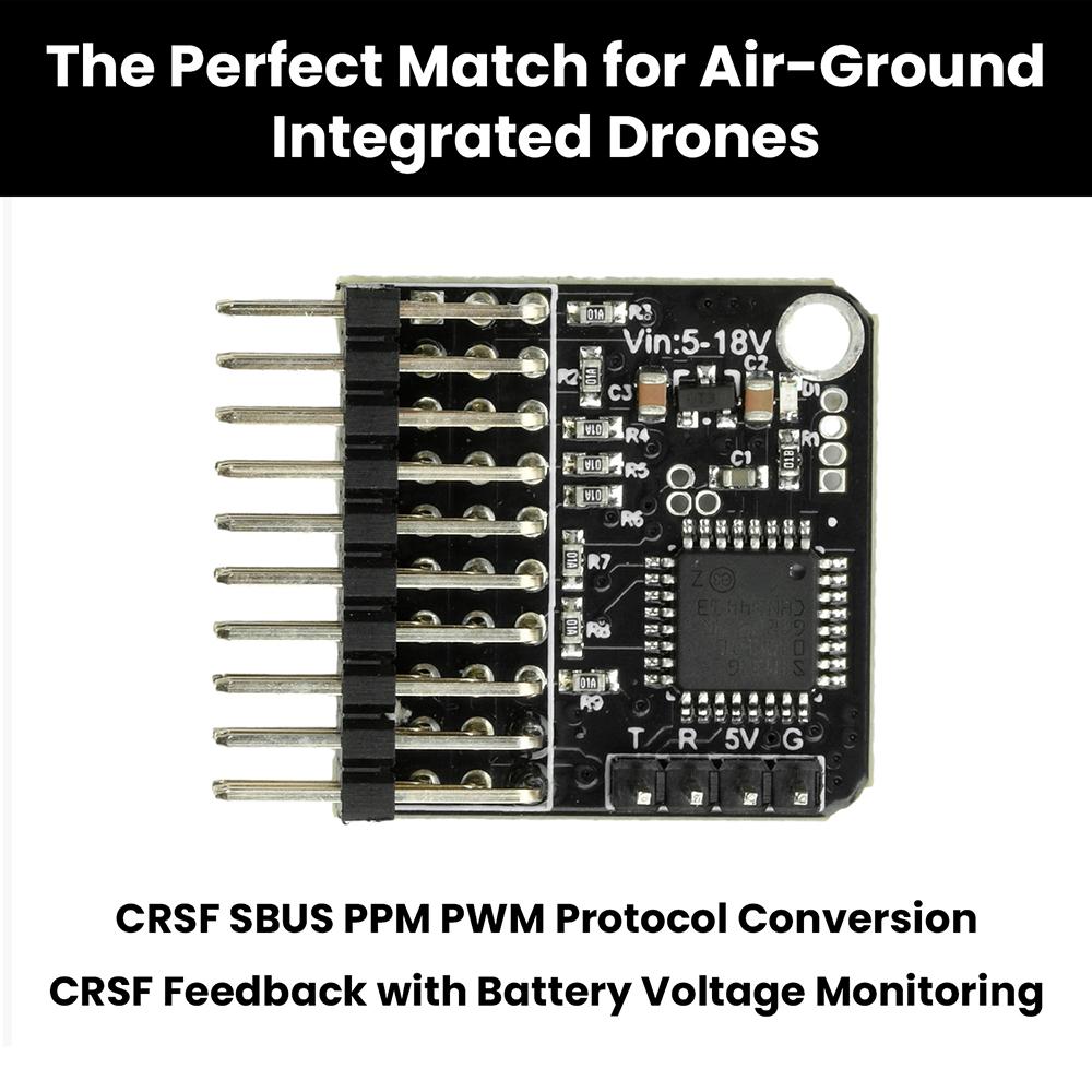 DC 5-18V 8-Channel Signal Converter PWM Conversion Module CRSF/PWM/SBUS/PPM Signal Conversion For FPV Drone Receiver