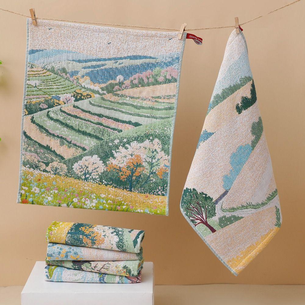 Soft Pure Cotton Face Towels 34x40cm Dish Cloth New Kitchen Towel Kindergarten Children