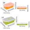 Silicone Foldable Lunch Box Collapsible Food Storage Container Bento BPA Free Microwavable Portable Picnic Rectangle Box