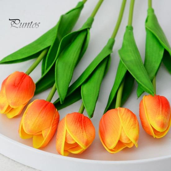 Tulipán artificial realista, reutilizable, colorido, flor falsa, para bodas, fiestas, interiores, hogar, oficina, mesa, centro de mesa, decoración con flores artificiales