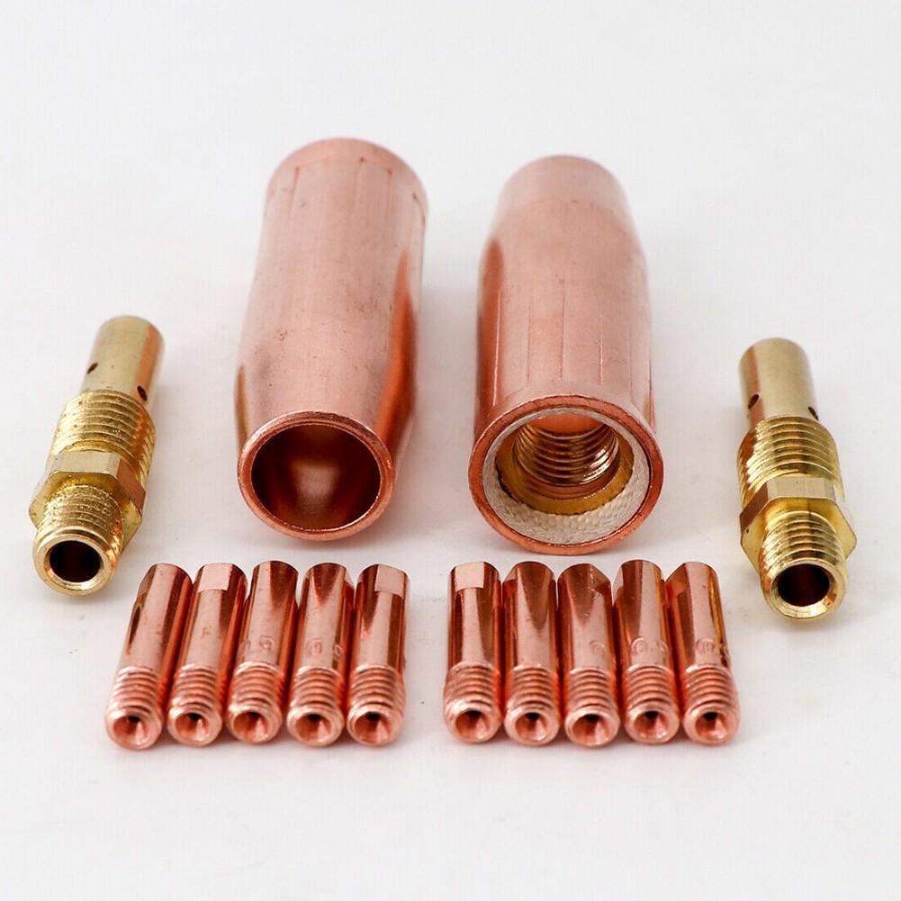 14pcs 0.035" MIG Welding for 100L Contact Tip Gas Diffuer Nozzle For M3