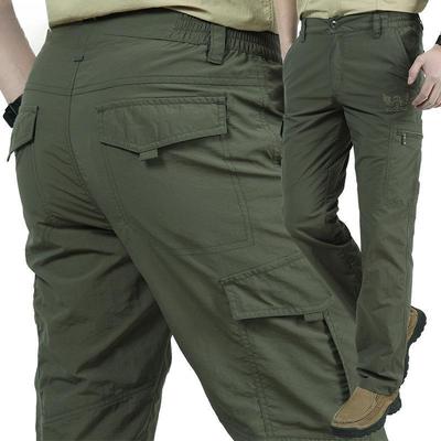 Summer Outdoor Thin Section Quick-drying Trousers Male Loose Large Size Multi-pocket Overalls