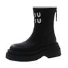 Letter British style short boots women's summer 2025 new versatile Maillard casual low tube thin single boots women