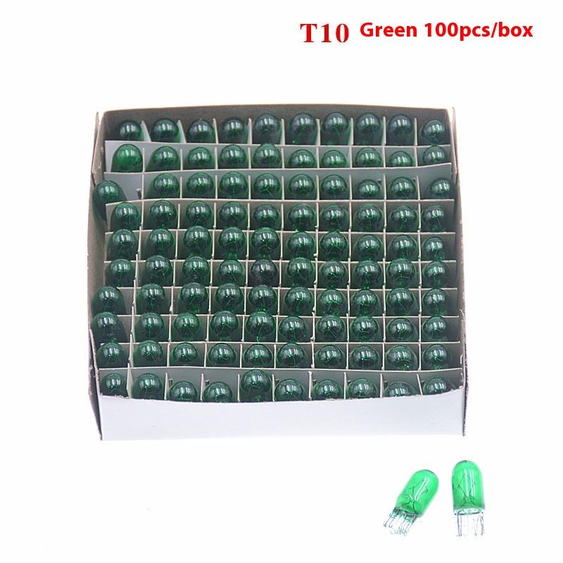 100Pcs/Box T10 5W Led Car Light COB Glass White Auto Automobiles Dome Light Reading DRL Bulb Style 12V License Plate Lamp