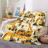 Custom Name excavator Theme Printed Blanket - Perfect for Couch, Bed, Travel & Outdoor Use | Machine Washable, Cozy & Durable.