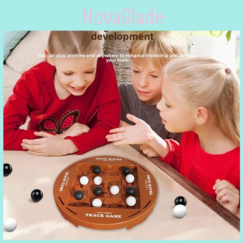 Logikbahn Schachspielzeug für Kinder Indoor Outdoor Gehirnjogger Zweispieler Interaktives Spiel