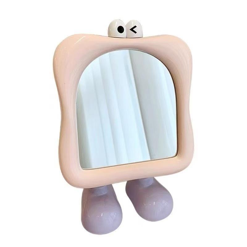 Bigfoot Portable Desktop Vanity Mirror for Dorm Students Cute Mini Beauty Mirror High-Face Makeup Mirror
