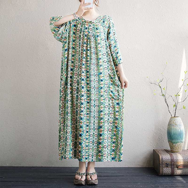 

Women s Versatile Wardrobe Long Dress one size fits all зелёный