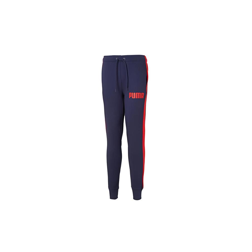 Puma Drawstring Sports Training Pants Men Bottoms Navy-Blue 845165-03