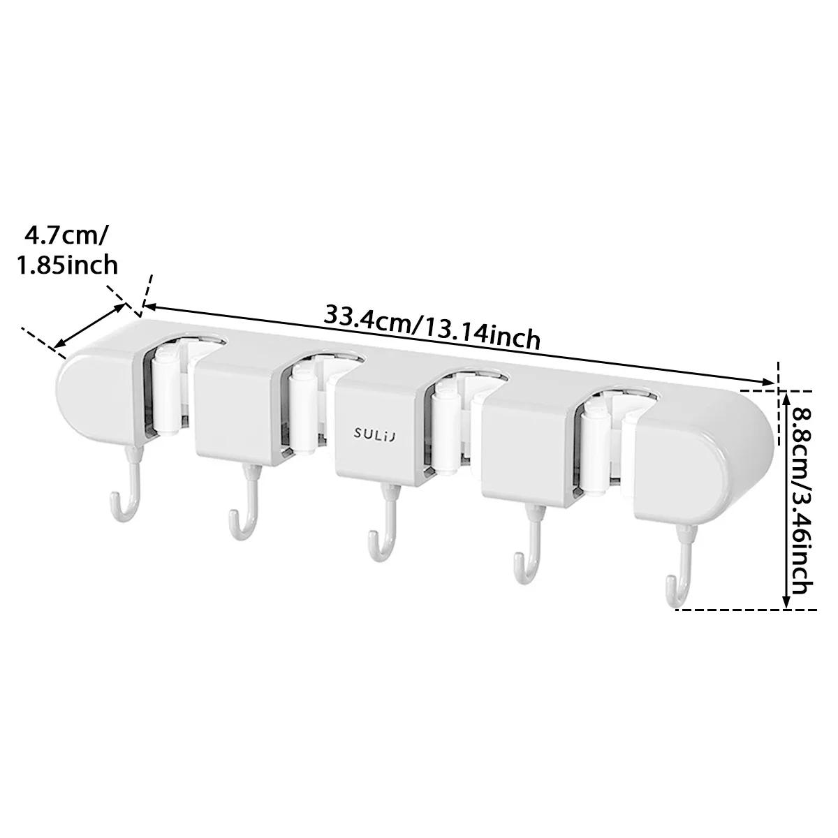 Держатель для швабры настенный металлический органайзер для садовых и кухонных инструментов многофункциональное хранилище для швабры для организации кухни и ванной 6198₽
