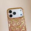 Custodia per Telefono con Glitter Rosa Doratura Stampa Leopardo per iPhone 17 Pro Max 13 14 15 16 promax Lucida Copertura Posteriore IMD