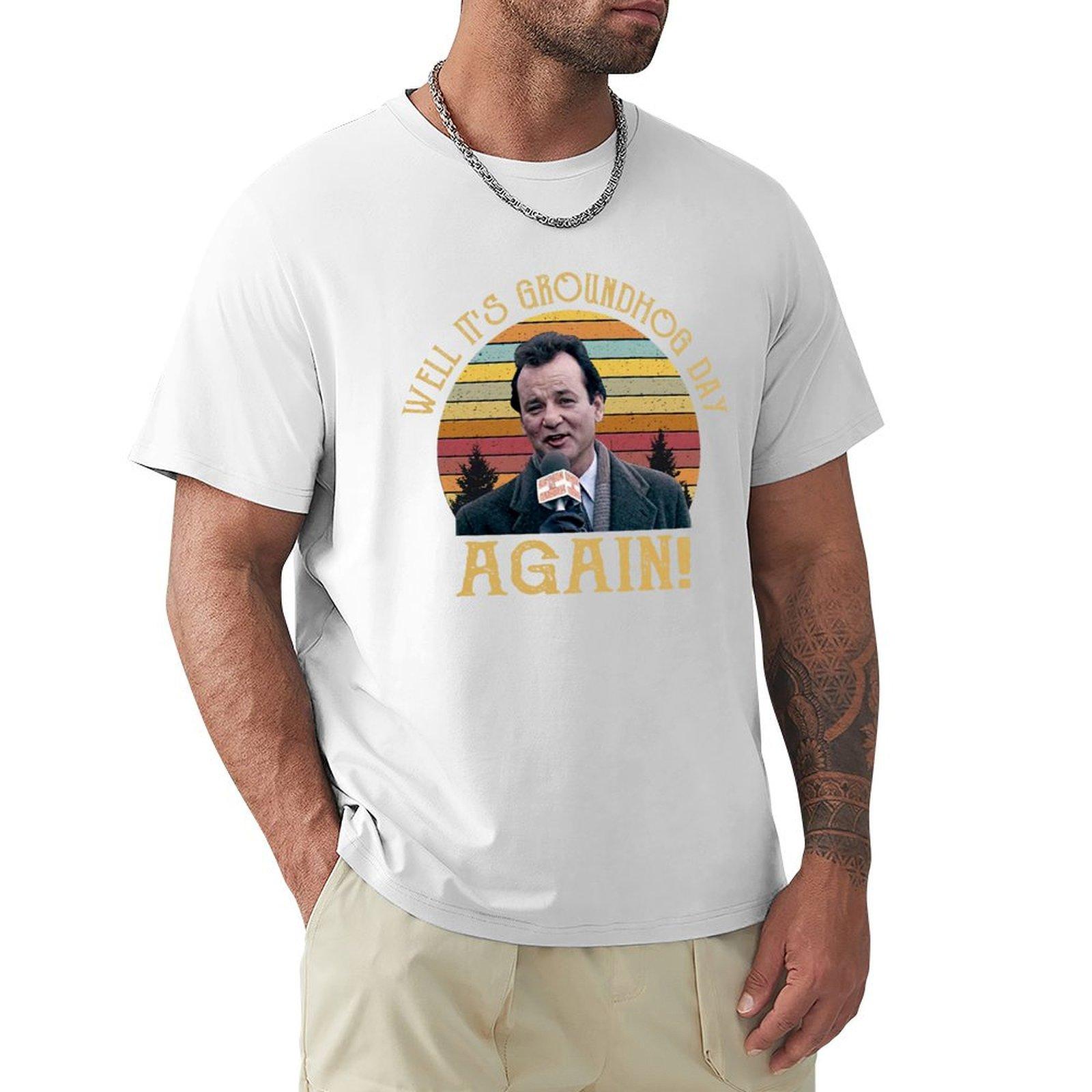 Vintage Well Its Groundhog Day Again Unisex Shirt 90s Groundhog Day Movie Mothers Day Gift Vintage Retro Tshirt S