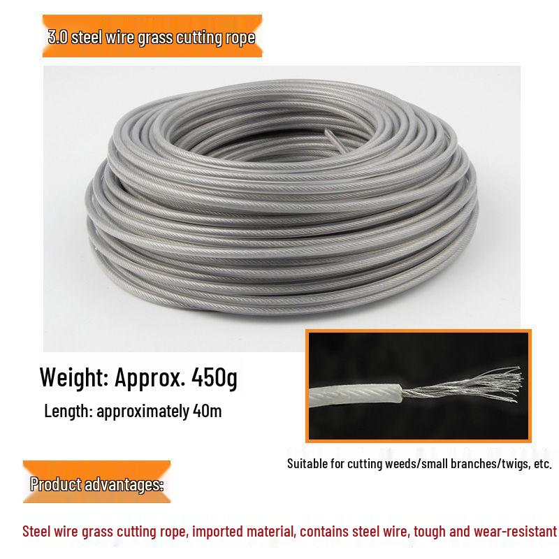 Universal Nylon Gezahnter Stahldraht Rasenmäher Zubehör - Verschleißfeste Bürste zum Grasschneiden