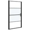 Porte de douche - Maison Exclusive - 97–100 x 178 cm - Verre trempé demi-dépoli 5 mm - Cadre noir ajustable