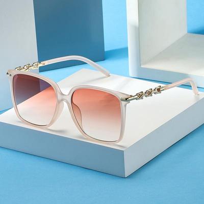 Big Frame Sunglasses For Women Designer Vintage Alloy Leg Fashion Glasses Retro Sunglasses