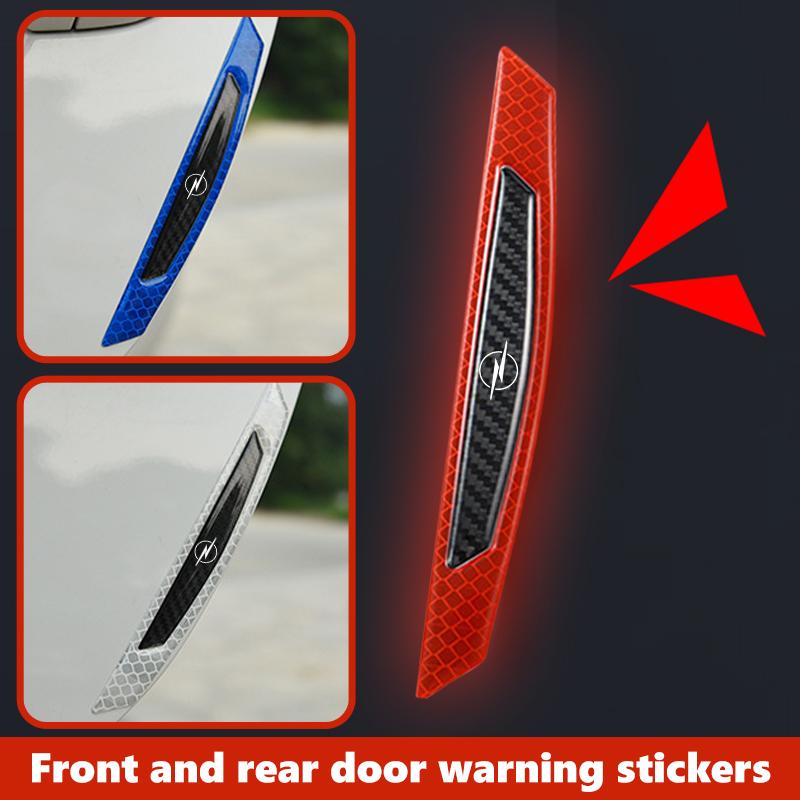 For Opel Reflective Car Sticker Door Edge Guards Trim Molding Protection Strip Scratch Protector Insignia Corsa Zafira Meriva