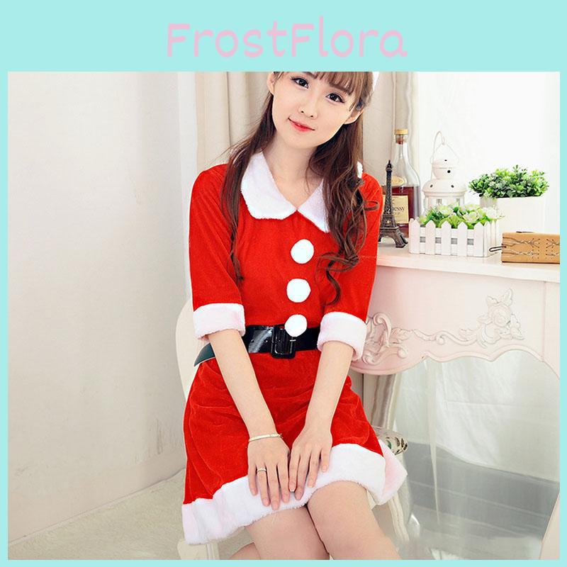 Delightful Women Santa Claus Christmas Costume Classic Red Design For Festive Cheer